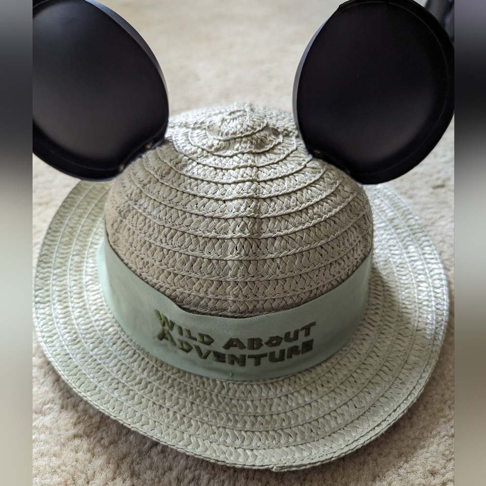 Youth Wild About Adventure Safari Disney Mickey Mouse Ears Straw hat